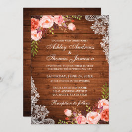 Rustikales Hochzeitsholz Einladung