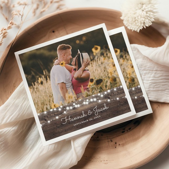 Rustikales Hochzeitsholz Serviette (Von Creator hochgeladen)