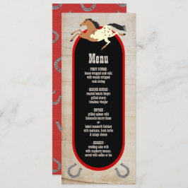 Rustikales Hochzeitsmenü für Western Menükarte