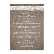 Rustikales Hochzeitsmenü mit Vintagem Weißer Lauf