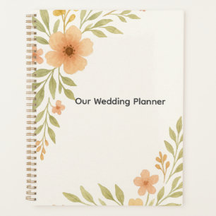 Rustikales Hochzeitsplaner-Notebook für Wildblumen Planer
