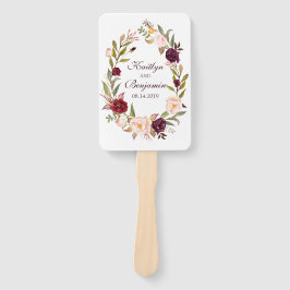 Rustikales Hochzeitsprogramm - Blume für Wasserfar Fächer