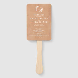 Rustikales Hochzeitsprogramm Fächer