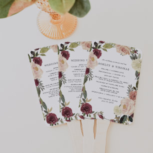 Rustikales Hochzeitsprogramm Fächer