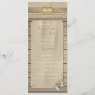 Rustikales Hochzeitsprogramm für Holz und Cowboy Programm