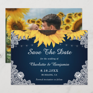 Rustikales Hochzeitsstift für Sonnenblumen - Foto  Save The Date