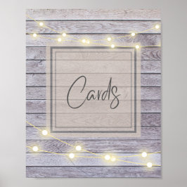 Rustikales Hochzeitsszenario oder Brautparty-Karte Poster