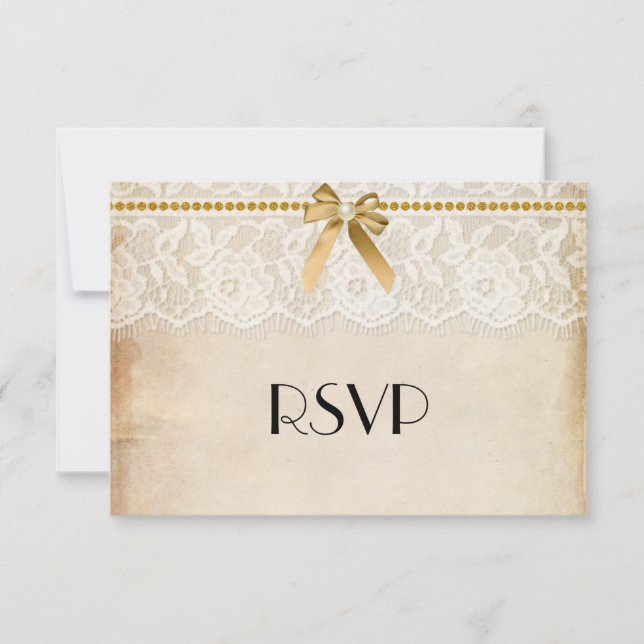 Rustikales Hochzeitsszenario RSVP Karte (Vorderseite)