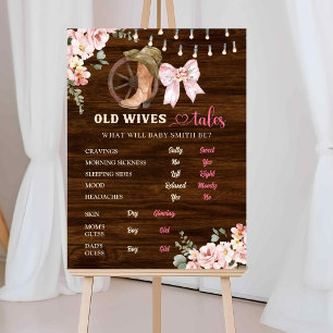 Rustikales Holz Blumenstrauß Alte Ehefrauen Märche Poster