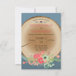 Rustikales Holz Bouquet - Einladung zur Hochzeit 3