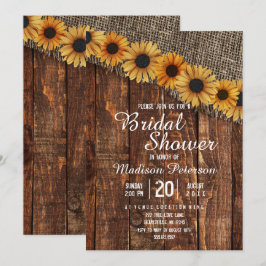 Rustikales Holz & Burlap Bridal Dusche Einladung