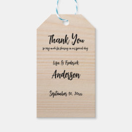 Rustikales Holz - Danke von Couple Geschenkanhänger