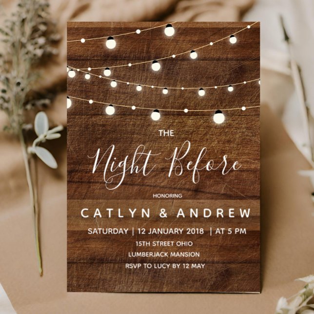 Rustikales Holz die Nacht vor der Einladung (Von Creator hochgeladen)