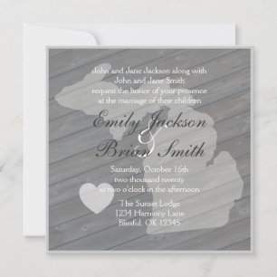 Rustikales Holz Einladungen zur Hochzeit