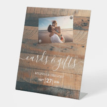 Rustikales Holz Foto Hochzeitskarten & Geschenke