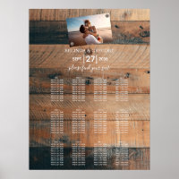 Rustikales Holz-Foto-Hochzeitstabelle