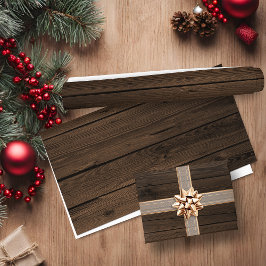 rustikales Holz Geschenkpapier Set