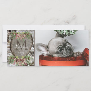 Rustikales Holz geschnitztes Herz Familie Monogram