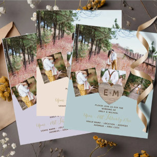 Rustikales Holz graviert Herz FOTO COLLAGE BUDGET Flyer