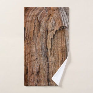 Rustikales Holz Handtuch