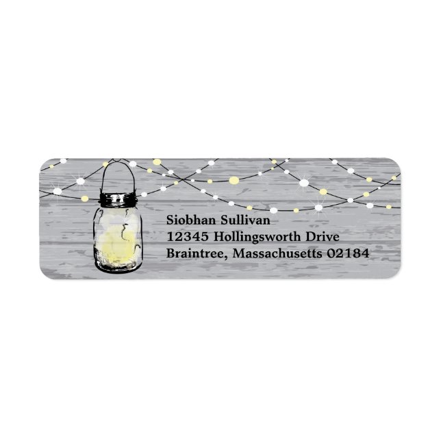 Rustikales Holz hanging Mason Jars und Lights Wedd (Vorne)