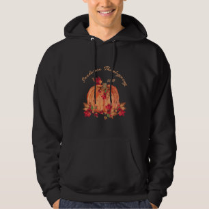 Rustikales Holz Herbst Orange Pumpkins Herbstlaub Hoodie