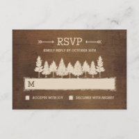 Rustikales Holz/Hochzeitskarten