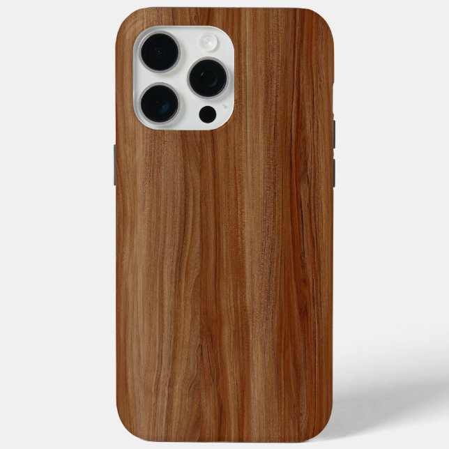 Rustikales Holz iPhone Case - Naturstil (Rückseite)