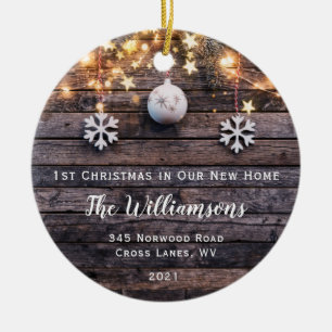 Rustikales Holz leuchtet Sterne Haus Erwärmung neu Keramik Ornament