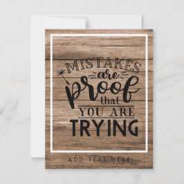 Rustikales Holz-Look Geschenk mit motivierend Zita