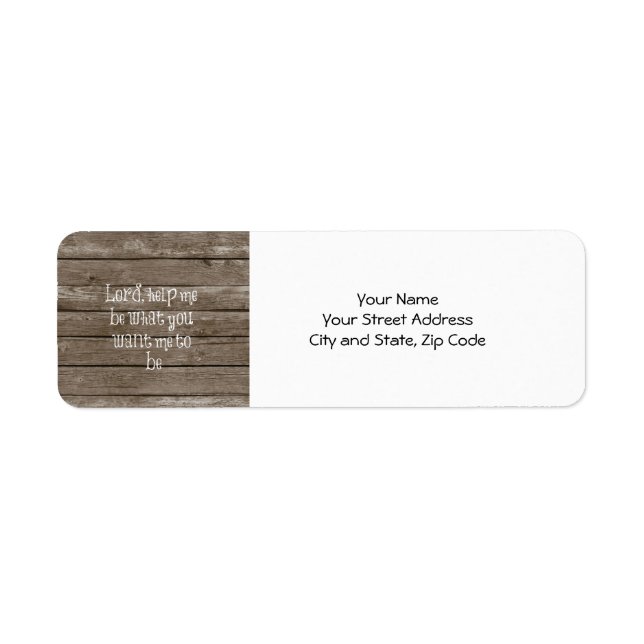 Rustikales Holz mit Christlichem Zitat (Vorne)