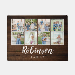 Rustikales Holz Mit Monogramm 8 Foto Familienkolle Fußmatte