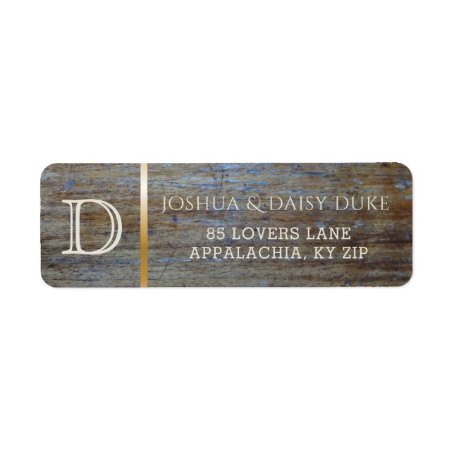 Rustikales Holz Mit Monogramm | Country Wedding Th (Vorne)