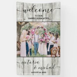 Rustikales Holz Modernes Hochzeitsbild Foto Willko Banner