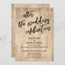 Rustikales Holz nach dem Hochzeitsfest-Party