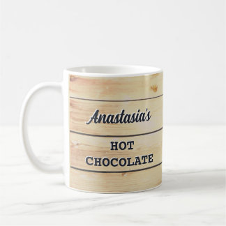 Rustikales Holz Personalisierte Heißgetränke Kaffeetasse