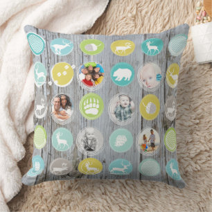 Rustikales Holz Personalisierte Weihnachten mit Bä Kissen