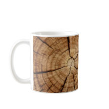 Rustikales Holz Rings Texturierte Kaffee Tasse