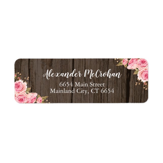 Rustikales Holz Rosa Aquarell (Vorne)