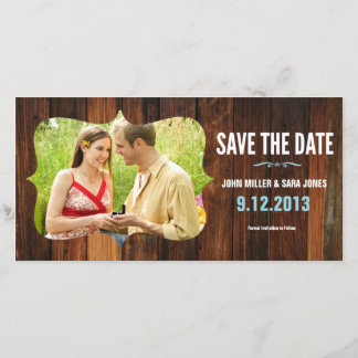 Rustikales Holz Save the Date