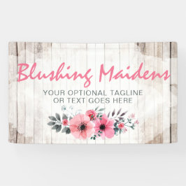 Rustikales Holz Shabby Chic Rosa Rosen Anemone Blu Banner