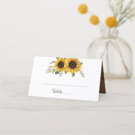 Rustikales Holz Sonnenblumen Lichter Lace Mason Ja Platzkarte