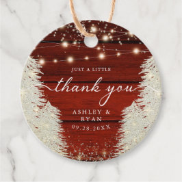 Rustikales Holz-String Lichter Bäume Hochzeit Viel Geschenkanhänger