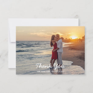 Rustikales Holz String Lights Foto Hochzeit Vielen Dankeskarte