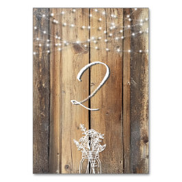 Rustikales Holz String Lights Mason Jar Elegante F Tischnummer