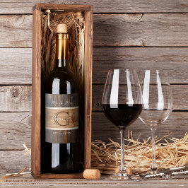 Rustikales Holz Tone Hochzeit Wein Flasche Set Weinetikett