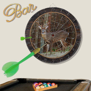 Rustikales Holz Tone Stag / Buck Deer Camouflage D Dartscheibe