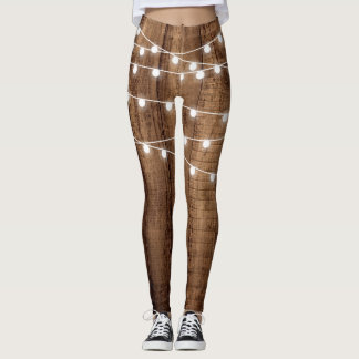 Rustikales Holz-u. feenhafte Licht-Frauen Leggings