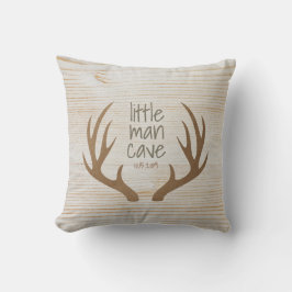 Rustikales Holz und Antlers Little Man Cave Kinder Kissen