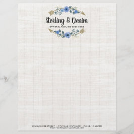 Rustikales Holz und Bohemische Aquarellpfeifen Briefbogen